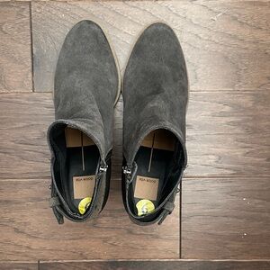 Dolce Vita Women’s Charcoal Suede + Leather Boots